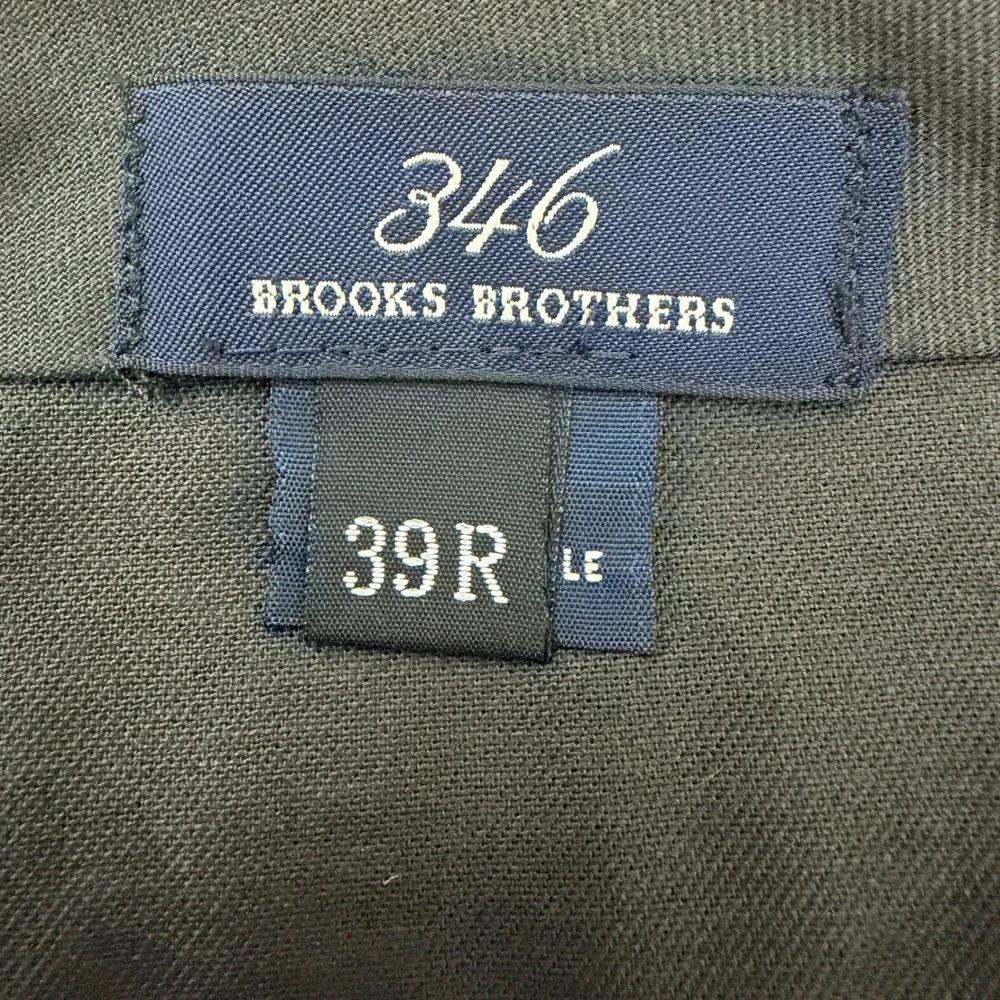Brooks Brothers 346 Mens 34x30 Pleated Wool Suit Trousers Pants Dark Navy Cuffed